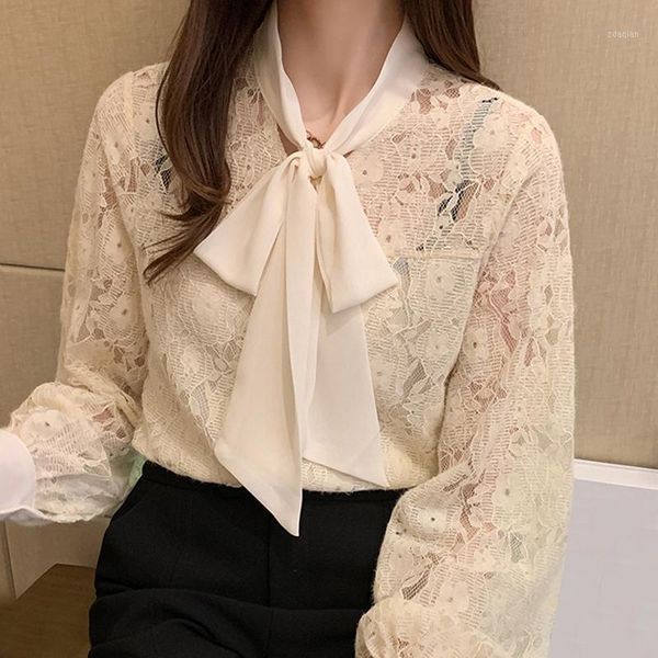 long sleeve bow v-neck hollow lace blouse shirt blusa women blusas mujer de moda 2021 womens and blouses d856 women's & shirts, White
long sleeve bow v-neck hollow lace blouse shirt blusa women blusas mujer de moda 2021 womens and blouses d856 women's & shirts, White