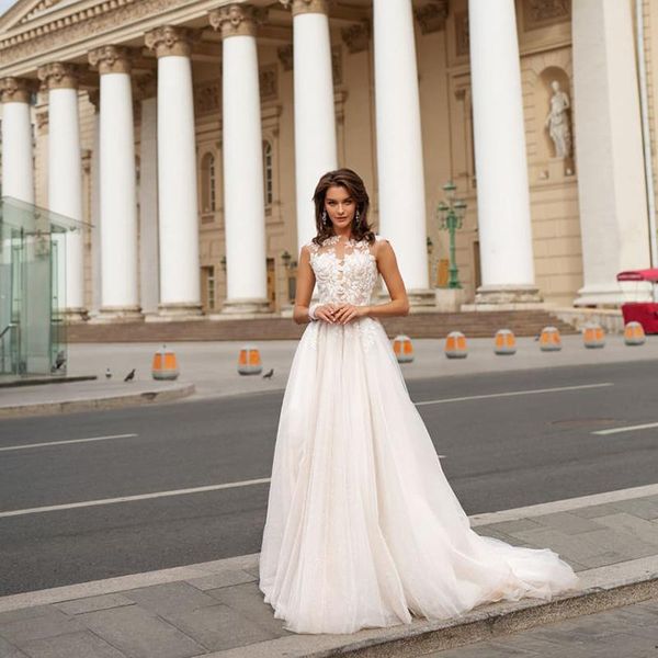 other wedding dresses illusion back lace sleeveless boho beach dress a line tulle bohemian applique 2021 plus size custom made bridal gown, White
other wedding dresses illusion back lace sleeveless boho beach dress a line tulle bohemian applique 2021 plus size custom made bridal gown, White