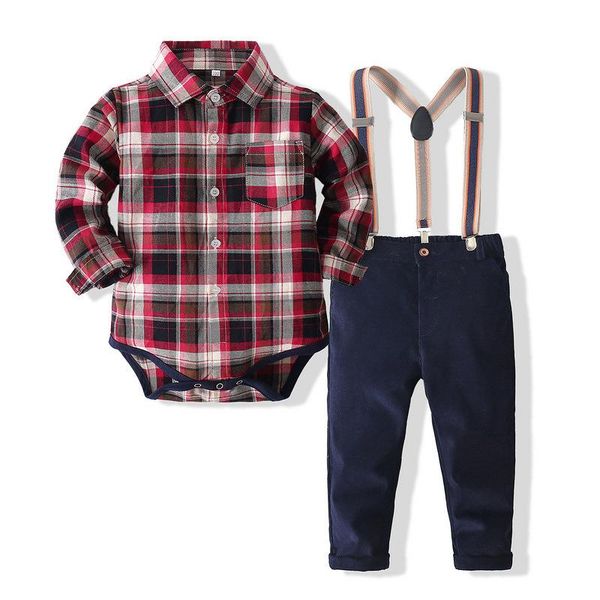 clothing sets toddler baby boys gentleman clothes plaid long sleeve romper+suspenders pants 2pcs wedding party casual outfits, White
clothing sets toddler baby boys gentleman clothes plaid long sleeve romper+suspenders pants 2pcs wedding party casual outfits, White