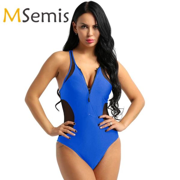 one-piece suits women's swimsuit round neck swimwear front zipper racerback stretch solid gymnatics leotard bodysuit bathing
one-piece suits women's swimsuit round neck swimwear front zipper racerback stretch solid gymnatics leotard bodysuit bathing