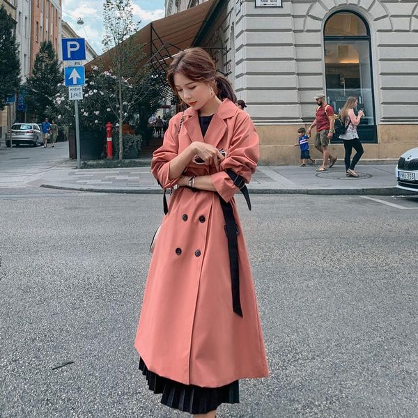 women's trench coats 2021 autumn women double breasted outwear female lapel long section jacket ladies leisure coat girls elegant windb, Tan;black
women's trench coats 2021 autumn women double breasted outwear female lapel long section jacket ladies leisure coat girls elegant windb, Tan;black