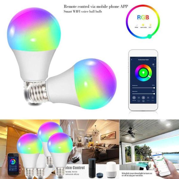 bulbs 85-265v e27 smart led wifi lamp bulb rgb compatible with alexa and google assistant voice control wake up night light
bulbs 85-265v e27 smart led wifi lamp bulb rgb compatible with alexa and google assistant voice control wake up night light