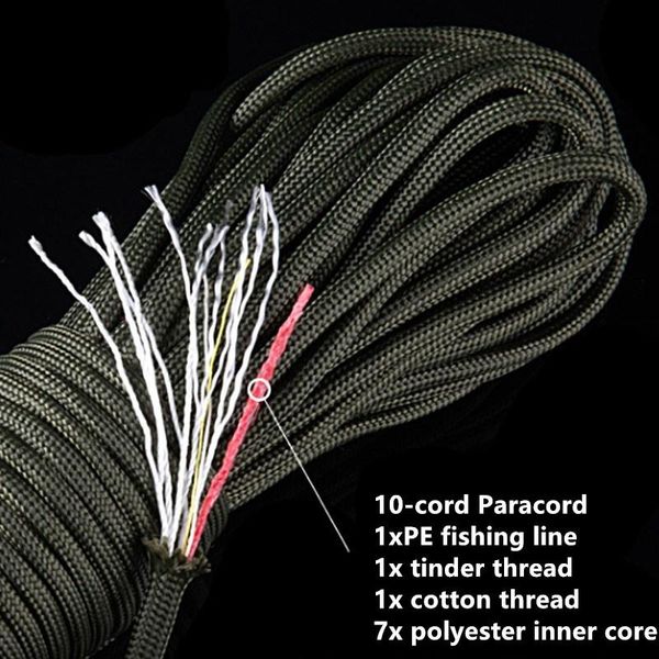outdoor gadgets noble eagle 25ft 7.5m 550 10-core paracord 4mm camping survival tool pe fire rope fishing cotton line parachute hiking
outdoor gadgets noble eagle 25ft 7.5m 550 10-core paracord 4mm camping survival tool pe fire rope fishing cotton line parachute hiking