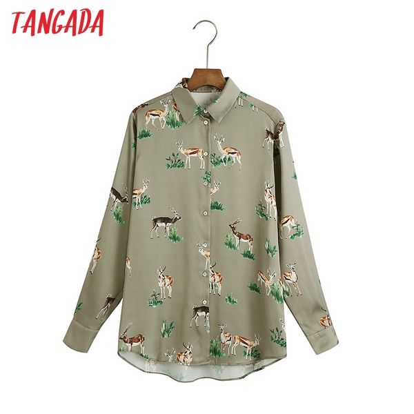 women oversized animal print satin long sleeve chic female casual loose shirt 6z60 210416, White
women oversized animal print satin long sleeve chic female casual loose shirt 6z60 210416, White