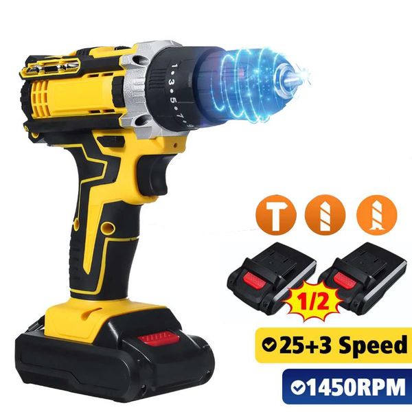 professiona electric drills cordless drill power tool impact screwdriver hammer belt 2 lithium-ion batteries
professiona electric drills cordless drill power tool impact screwdriver hammer belt 2 lithium-ion batteries
