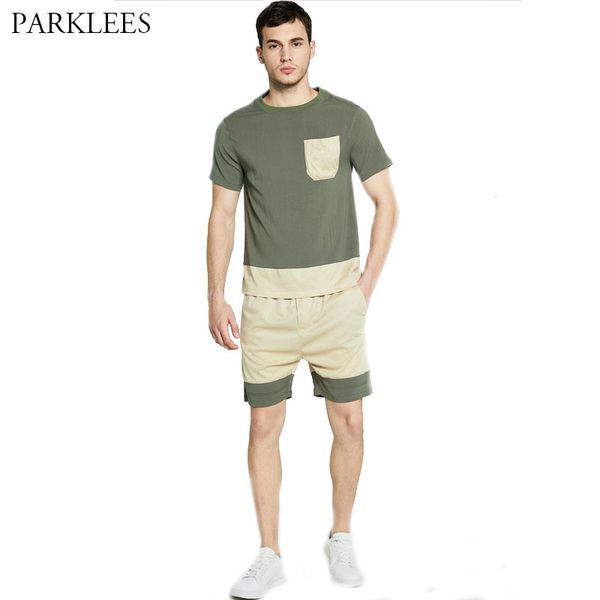 patchwork men summer tshirt 2 piece set +shorts casual mens sportswear o neck with pocket men loose tracksuit sweatsuit 210524, Gray
patchwork men summer tshirt 2 piece set +shorts casual mens sportswear o neck with pocket men loose tracksuit sweatsuit 210524, Gray