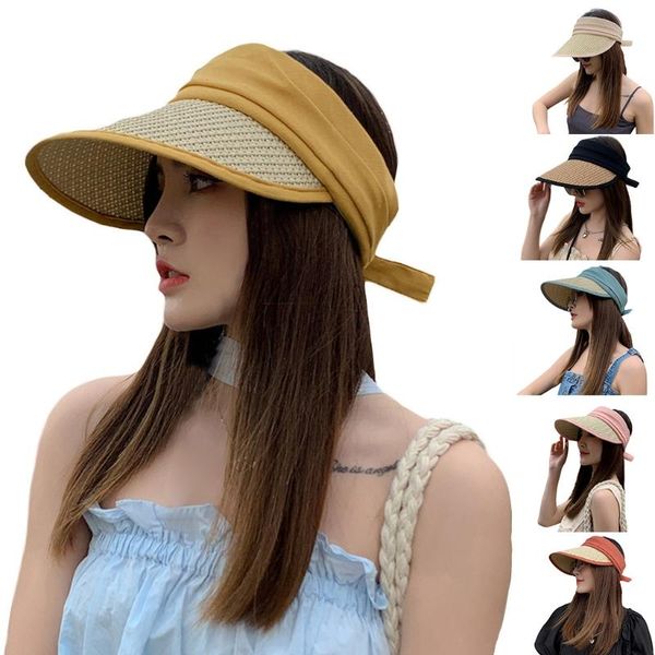 wide brim hats korean women empty straw sun visor hat contrast color patchwork sunscreen adjustable beach baseball, Blue;gray
wide brim hats korean women empty straw sun visor hat contrast color patchwork sunscreen adjustable beach baseball, Blue;gray