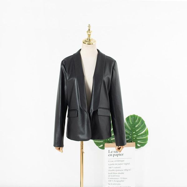 women's leather & faux 2021 women jacket soft spring autumn coats black pu coat office lady overcoat clothing yq464
women's leather & faux 2021 women jacket soft spring autumn coats black pu coat office lady overcoat clothing yq464