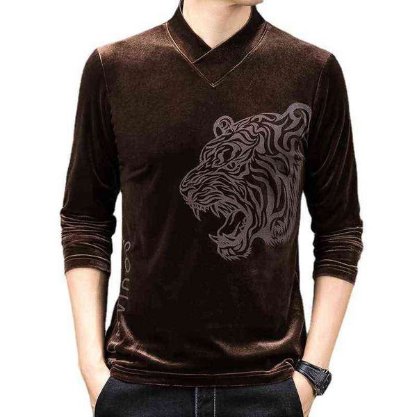 men's long sleeved golden veet t-shirt 2021 autumn printed tiger pattern t-shirt men's fashion bottom shirt, White;black
men's long sleeved golden veet t-shirt 2021 autumn printed tiger pattern t-shirt men's fashion bottom shirt, White;black