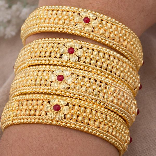 bangle 4pcs/set gold color for women ethiopian bracelets red luxury wedding middle east dubai jewelry african gifts, Black
bangle 4pcs/set gold color for women ethiopian bracelets red luxury wedding middle east dubai jewelry african gifts, Black