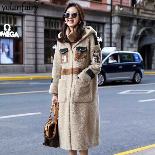 women's fur & faux commodity winter coat women sheep shearling real clothes 2021 long jacket windbreaker pt001, Black
women's fur & faux commodity winter coat women sheep shearling real clothes 2021 long jacket windbreaker pt001, Black