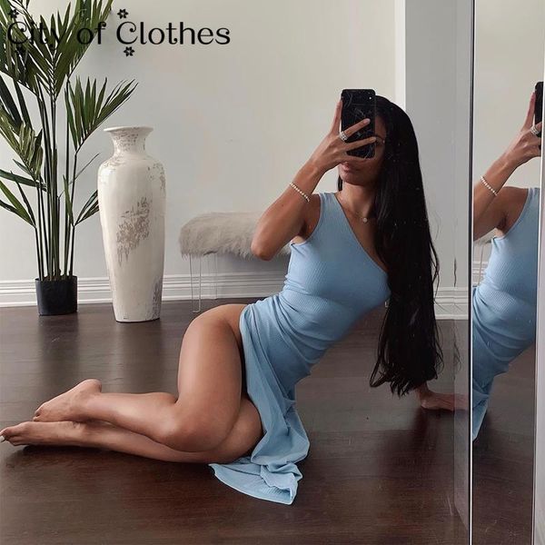 casual dresses 2021 elegant one-shoulder slit long dress summer women fashion streetwear outfits party club bodycon blue solid sundress, Black;gray
casual dresses 2021 elegant one-shoulder slit long dress summer women fashion streetwear outfits party club bodycon blue solid sundress, Black;gray