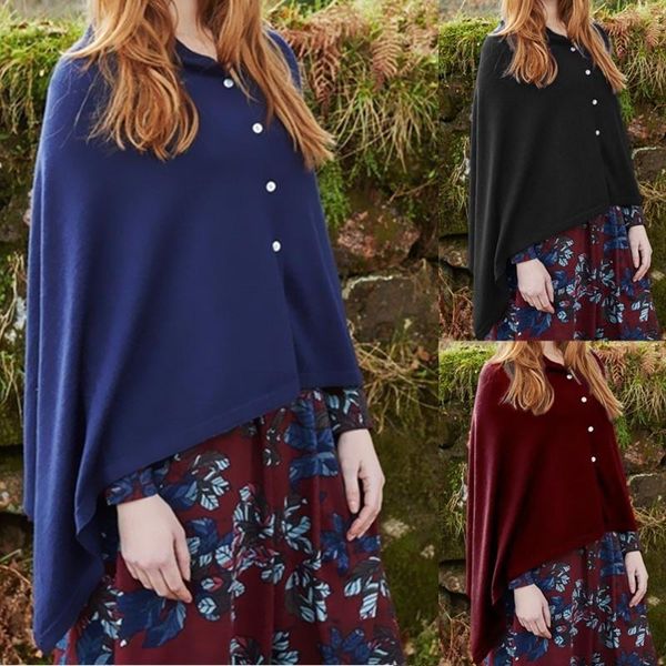 women's wool & blends ponchos irregular cloak blouse female fashion cape autumn winter women coat solid colors trendy pull femme cloth, Black
women's wool & blends ponchos irregular cloak blouse female fashion cape autumn winter women coat solid colors trendy pull femme cloth, Black