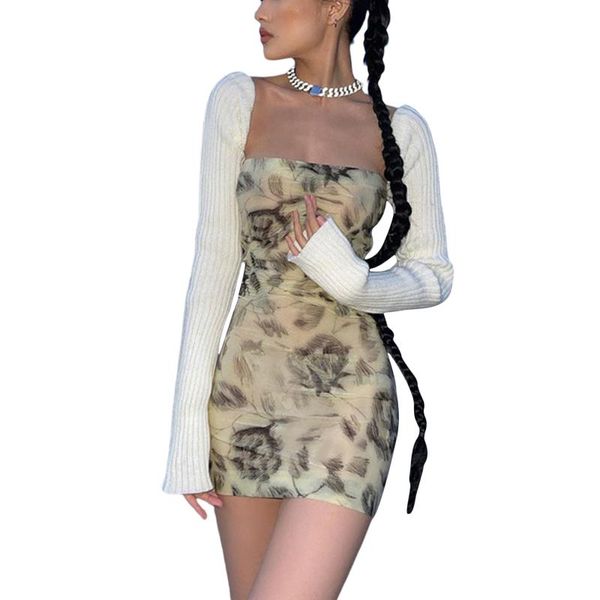 casual dresses 2pcs women summer outfit abstract print off-shoulder sheath dress with removable knit long sleeves for girls white steetwear, Black;gray
casual dresses 2pcs women summer outfit abstract print off-shoulder sheath dress with removable knit long sleeves for girls white steetwear, Black;gray