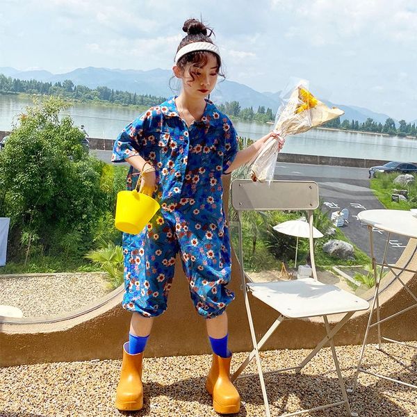 trousers boys and girls floral garden jumpsuit 2021 summer sweet girl short-sleeved casual cropped pants, Blue
trousers boys and girls floral garden jumpsuit 2021 summer sweet girl short-sleeved casual cropped pants, Blue