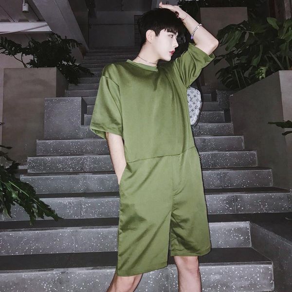 hip hop short sleeve romper mens back zipper retro jumpsuit men street dancing summer fashion one piece overalls men's shorts, White;black
hip hop short sleeve romper mens back zipper retro jumpsuit men street dancing summer fashion one piece overalls men's shorts, White;black