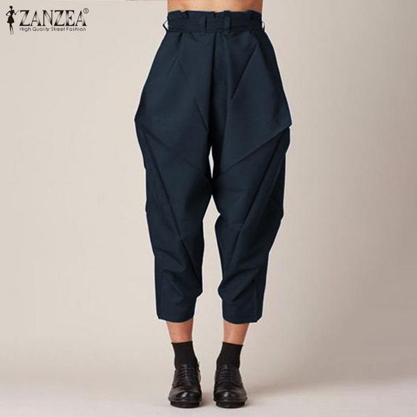 women's pants & capris zanzea fashion summer harem pleated ruffle trousers casual long pantalon female solid turnip belted s-5xl, Black;white
women's pants & capris zanzea fashion summer harem pleated ruffle trousers casual long pantalon female solid turnip belted s-5xl, Black;white