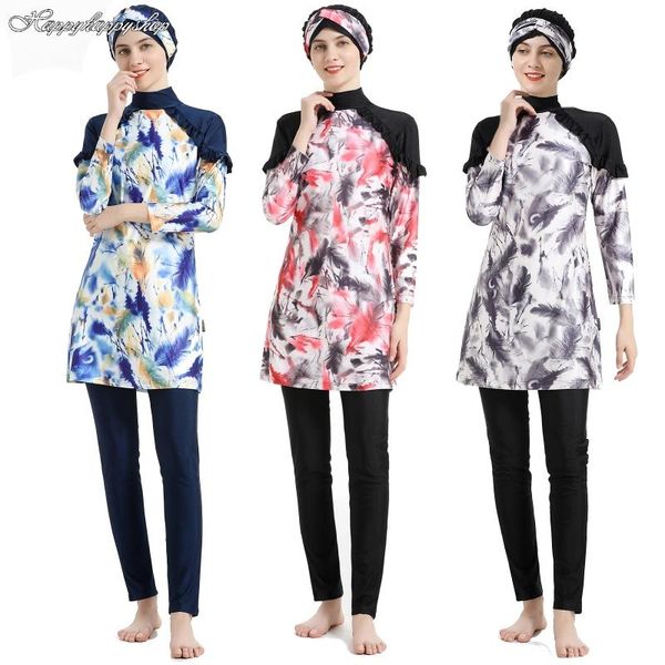 swim wear elegant 3pcs floral printed burkinis sets for women full cover swimsuit beachwear hijab cap muslim costumes jewish swimwear
swim wear elegant 3pcs floral printed burkinis sets for women full cover swimsuit beachwear hijab cap muslim costumes jewish swimwear
