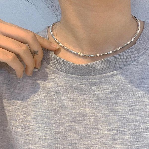 chains ghidbk gleaming silver color rounded edge square beads necklace for women minimalist simple beaded strand choker collar
chains ghidbk gleaming silver color rounded edge square beads necklace for women minimalist simple beaded strand choker collar