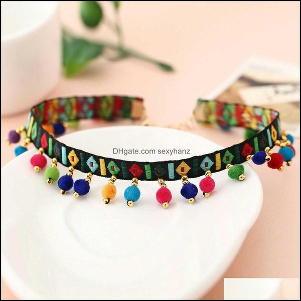 chokers necklaces & pendants jewelryhandmade bohemia woven plush ball pendant ethnic collar choker necklace for women drop delivery 2021 ilf, Golden;silver
chokers necklaces & pendants jewelryhandmade bohemia woven plush ball pendant ethnic collar choker necklace for women drop delivery 2021 ilf, Golden;silver