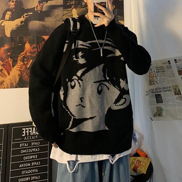 men's sweaters vintage knitted 2021 streetwear sweater autumn harajuku winter loose thicken warm hip hop pullover men hombre, White;black
men's sweaters vintage knitted 2021 streetwear sweater autumn harajuku winter loose thicken warm hip hop pullover men hombre, White;black