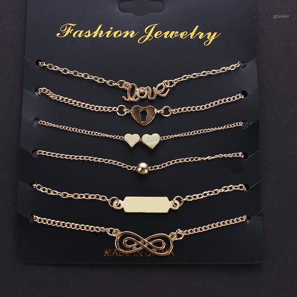 zoeber 6pcs/set love letter infinity bracelets fashion gift jewelry 8 heart alloy ankle & bracelet for women bijoux1, Black
zoeber 6pcs/set love letter infinity bracelets fashion gift jewelry 8 heart alloy ankle & bracelet for women bijoux1, Black