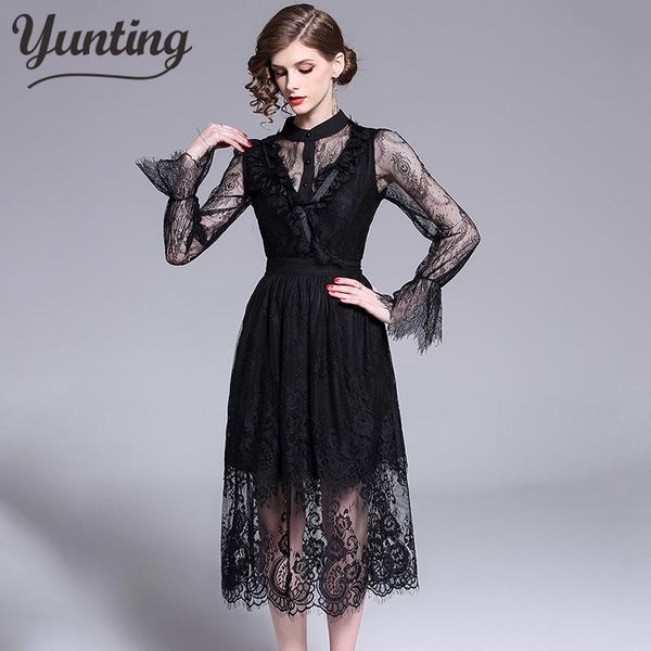 casual dresses womens dress 2021 spring summer plus size ladies lace mesh evening party vestidos female clothing, Black;gray
casual dresses womens dress 2021 spring summer plus size ladies lace mesh evening party vestidos female clothing, Black;gray