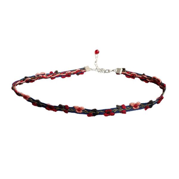 pendant necklaces vintage hand-woven fashion flower cloth choker embroidery flowers clavicle chains for woman girl, Silver
pendant necklaces vintage hand-woven fashion flower cloth choker embroidery flowers clavicle chains for woman girl, Silver