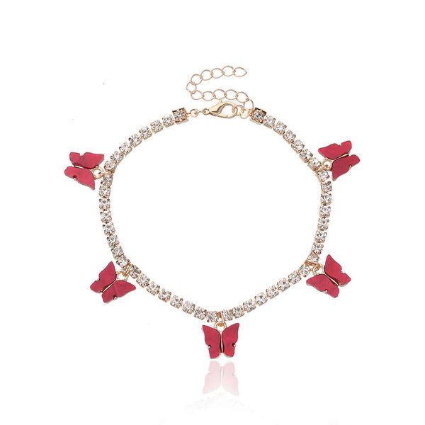 jewelry colorful acrylic cuba butterfly women's new full diamond beach anklet, Red;blue
jewelry colorful acrylic cuba butterfly women's new full diamond beach anklet, Red;blue