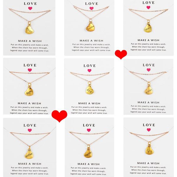 

pendant necklaces family pendants link chain mom grandma aunt sister uncle daughter grandpa dad charm fashion jewelry love gift, Silver