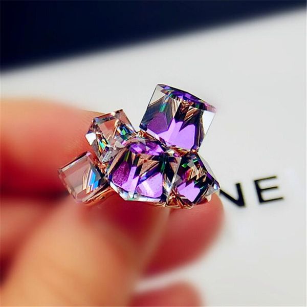 cluster rings charm female purple square stone ring luxury crystal love engagement vintage party wedding for women, Golden;silver
cluster rings charm female purple square stone ring luxury crystal love engagement vintage party wedding for women, Golden;silver