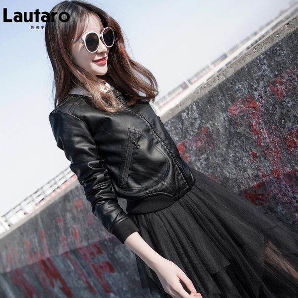 women's leather & faux lautaro autumn short black light soft jacket women long sleeve zipper cropped plus size korean fashion 2021 5xl
women's leather & faux lautaro autumn short black light soft jacket women long sleeve zipper cropped plus size korean fashion 2021 5xl