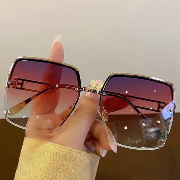 sunglasses gradient shades for women rimless women's fashion square oversized metal sun glasses clear lens eyewear uv400, White;black
sunglasses gradient shades for women rimless women's fashion square oversized metal sun glasses clear lens eyewear uv400, White;black