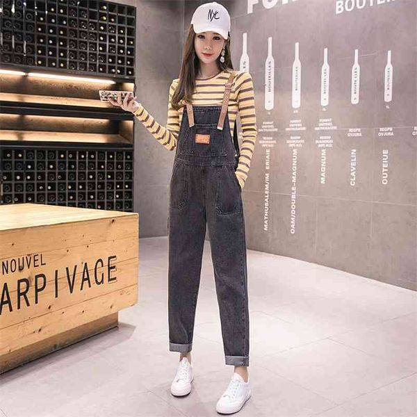 trendy cartoon label denim overalls female korean version loose autumn slim casual simple little fairy 210510, Blue
trendy cartoon label denim overalls female korean version loose autumn slim casual simple little fairy 210510, Blue
