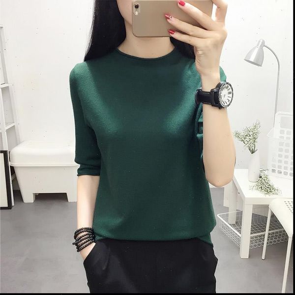 knitwear autumn chic clothing korean women sweater o neck half sleeve bottoming sweaters and pullovers pull femme, White;black
knitwear autumn chic clothing korean women sweater o neck half sleeve bottoming sweaters and pullovers pull femme, White;black