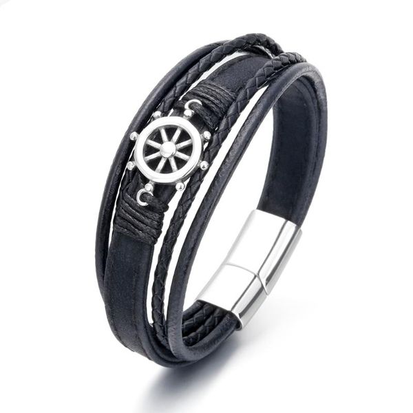 leather handmade bracelet anchor accessories stainless steel magnetic buckle jewelry for men valentine's day boyfriend gift charm brace, Golden;silver
leather handmade bracelet anchor accessories stainless steel magnetic buckle jewelry for men valentine's day boyfriend gift charm brace, Golden;silver