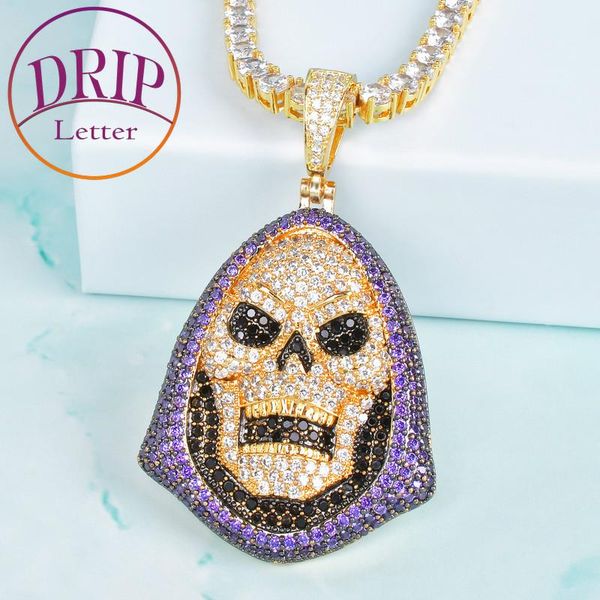 purple stone hoody skull pendant tennis chain gold color cubic zircon necklace hip hop rock jewelry necklaces, Silver
purple stone hoody skull pendant tennis chain gold color cubic zircon necklace hip hop rock jewelry necklaces, Silver