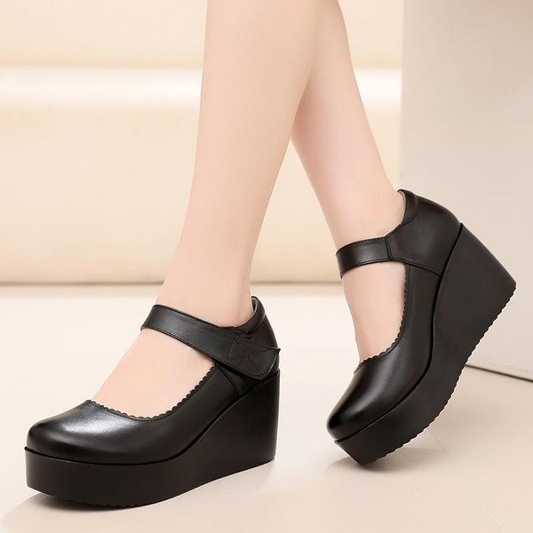 dress shoes alishinrey 2021 spring genuine leather women pumps platform wedges round toes ankle strap black high heels
dress shoes alishinrey 2021 spring genuine leather women pumps platform wedges round toes ankle strap black high heels