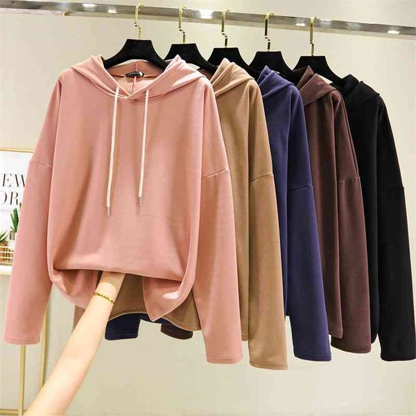 autumn and winter double faced velvet hooded sweater women's loose bf lazy style korean versatile long sleeve t-shirt thickened top, Black
autumn and winter double faced velvet hooded sweater women's loose bf lazy style korean versatile long sleeve t-shirt thickened top, Black