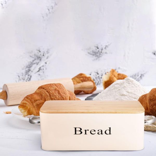 bread box with wood lid and cutting board storage bin keeper kitchen container for household bottles & jars
bread box with wood lid and cutting board storage bin keeper kitchen container for household bottles & jars