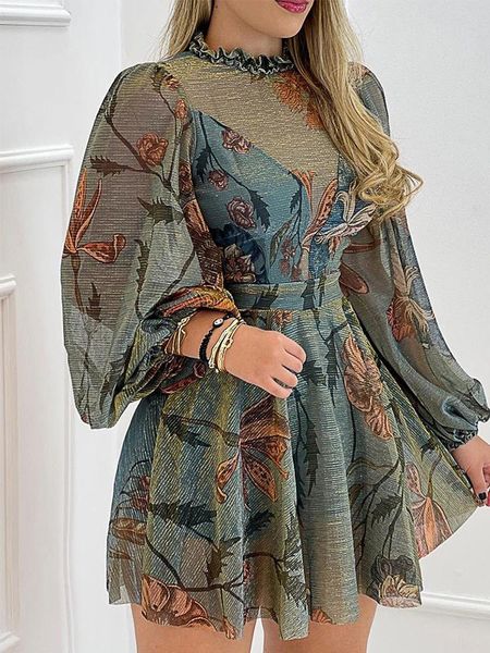 casual dresses mini dress women's print lantern sleeve frill hem mesh party boho daily ladies y2k floral, Black;gray
casual dresses mini dress women's print lantern sleeve frill hem mesh party boho daily ladies y2k floral, Black;gray