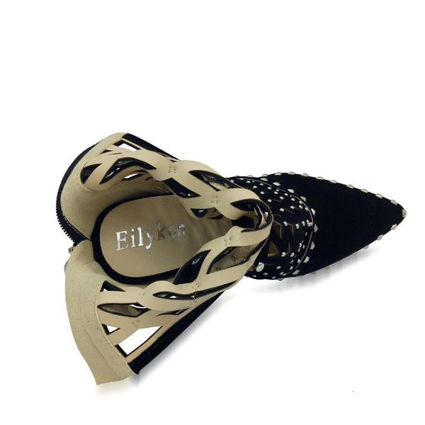sandals gladiator summer spring pointed toe rivets studded cut out caged ankle boots stiletto heel women shoes 60k7, Black
sandals gladiator summer spring pointed toe rivets studded cut out caged ankle boots stiletto heel women shoes 60k7, Black