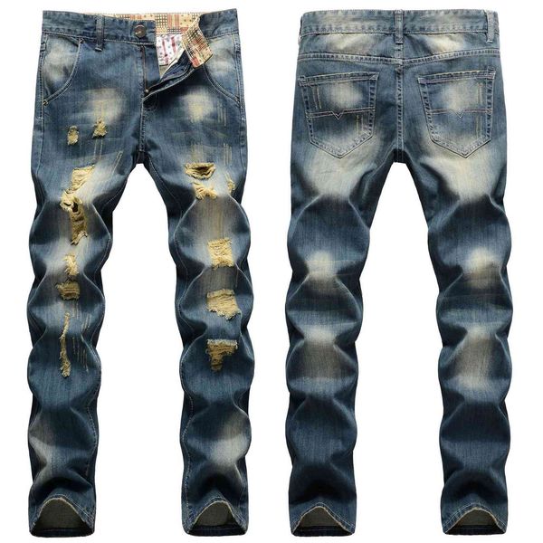 jeans 2021 perforated men's slim straight large fashion korean personality beggar long pants men, Blue
jeans 2021 perforated men's slim straight large fashion korean personality beggar long pants men, Blue