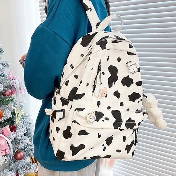 backpack purse cute milk cow printing women school bag for teenager girls fashion rucksack waterproof travel mochila 50
backpack purse cute milk cow printing women school bag for teenager girls fashion rucksack waterproof travel mochila 50