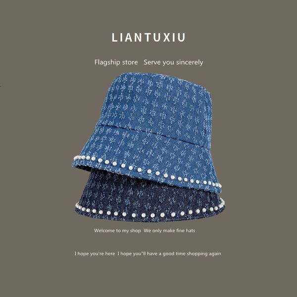 celebrity wind hole pearl bucket fisherman's hat female summer korean face cover sunscreen basin sunshade, Blue;gray
celebrity wind hole pearl bucket fisherman's hat female summer korean face cover sunscreen basin sunshade, Blue;gray
