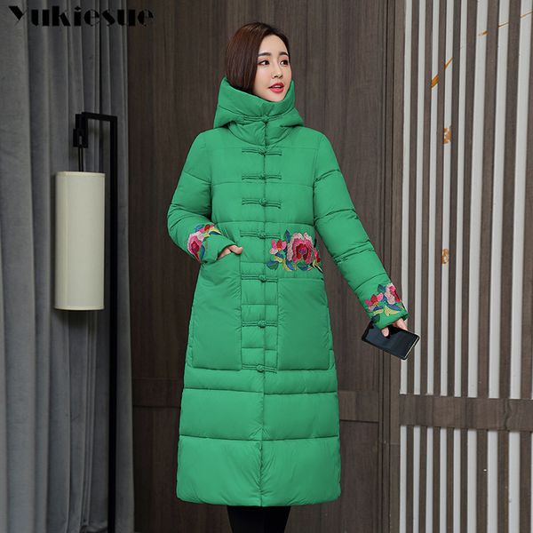 winter embroidery jacket women hooded parka long coats cotton padded ladies coat warm thicken feminina inverno 210518, Black
winter embroidery jacket women hooded parka long coats cotton padded ladies coat warm thicken feminina inverno 210518, Black