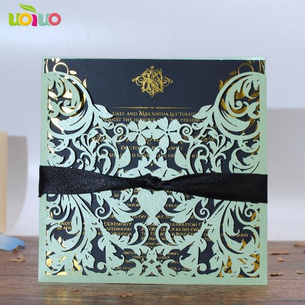 greeting cards diy customzied inc269 green wedding invitations card ,pocket tied black bow,print insert,envelope
greeting cards diy customzied inc269 green wedding invitations card ,pocket tied black bow,print insert,envelope
