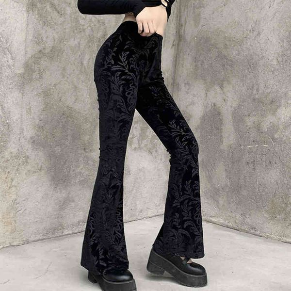 women's pants & capris retro gothic print black goth harajuku high waist flared street punk trousers velvet g2wc, Black;white
women's pants & capris retro gothic print black goth harajuku high waist flared street punk trousers velvet g2wc, Black;white