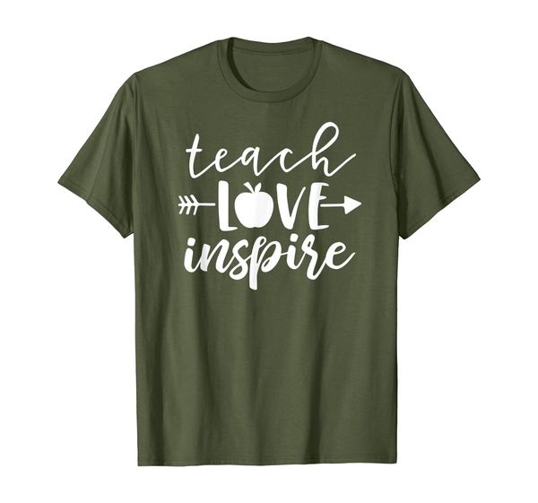 teach love inspire teacher t shirt men women back to school, White;black
teach love inspire teacher t shirt men women back to school, White;black
