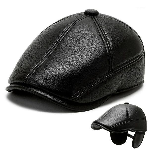 berets winter hat for old man pu outdoor cold and warm ear protection visor cap plus velvet waterproof middle-aged elderly, Blue;gray
berets winter hat for old man pu outdoor cold and warm ear protection visor cap plus velvet waterproof middle-aged elderly, Blue;gray